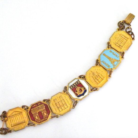 Vintage French Jewelry - Vintage French Paris Souvenir Bracelet